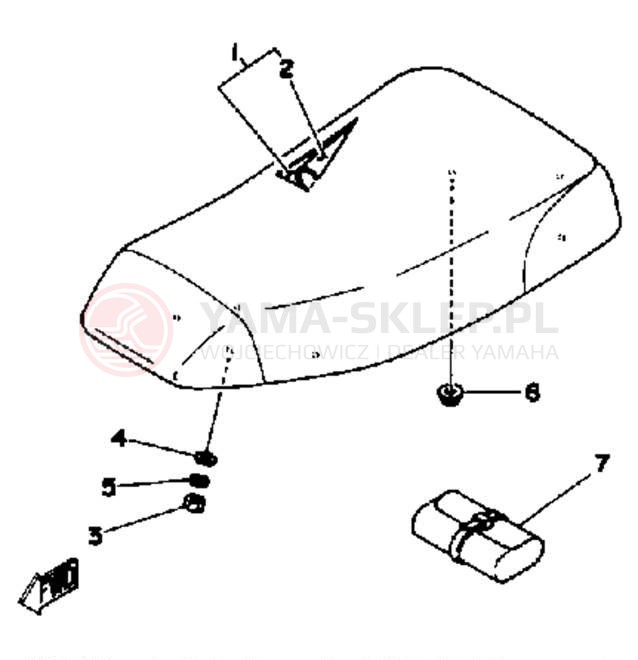 Schemat "siedzenie" do Yamaha YT175J