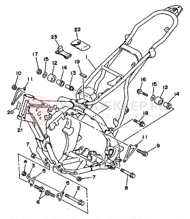 Schemat "rama" do Yamaha WR200RD