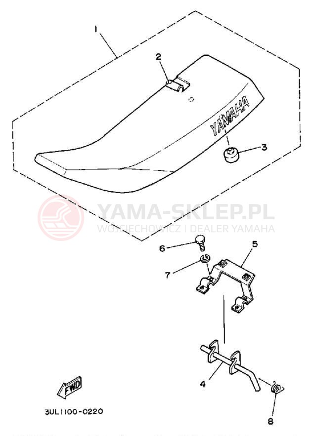 Schemat "siedzenie" do Yamaha RT100D
