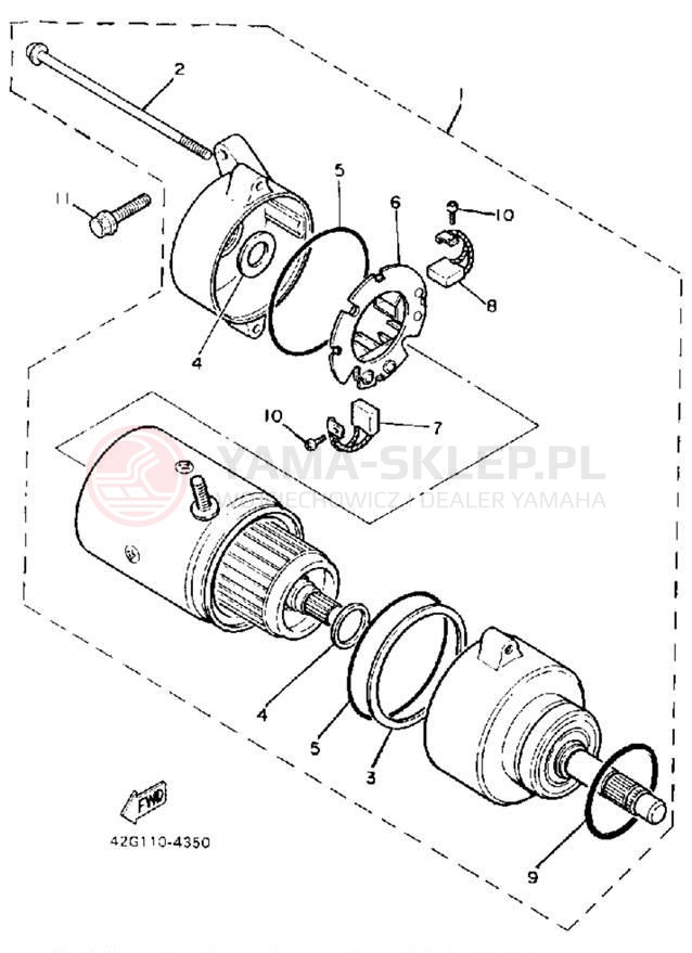 Schemat "rozrusznik" do Yamaha VIRAGO 700 XV700SS/XV700SSC