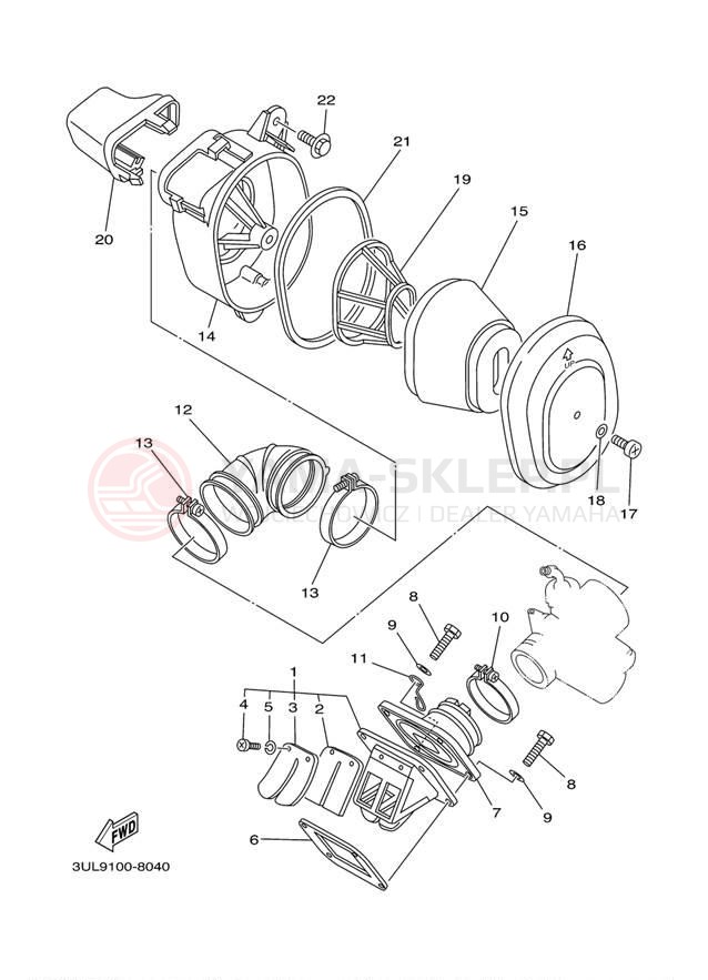 Schemat "Wtrysk paliwa" do Yamaha RT100 RT100M