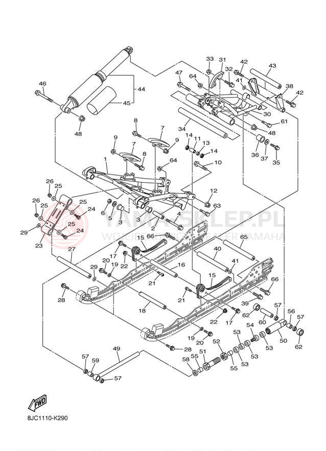 Schemat "Zawieszenie gąsiennicy" do Yamaha APEX SE RX10PSER/RX10PSEL
