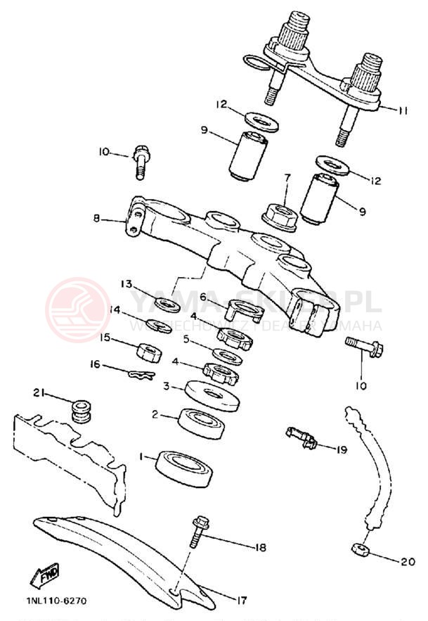 Schemat "Półki zawieszenia" do Yamaha XVZ13DT/XVZ13DTC