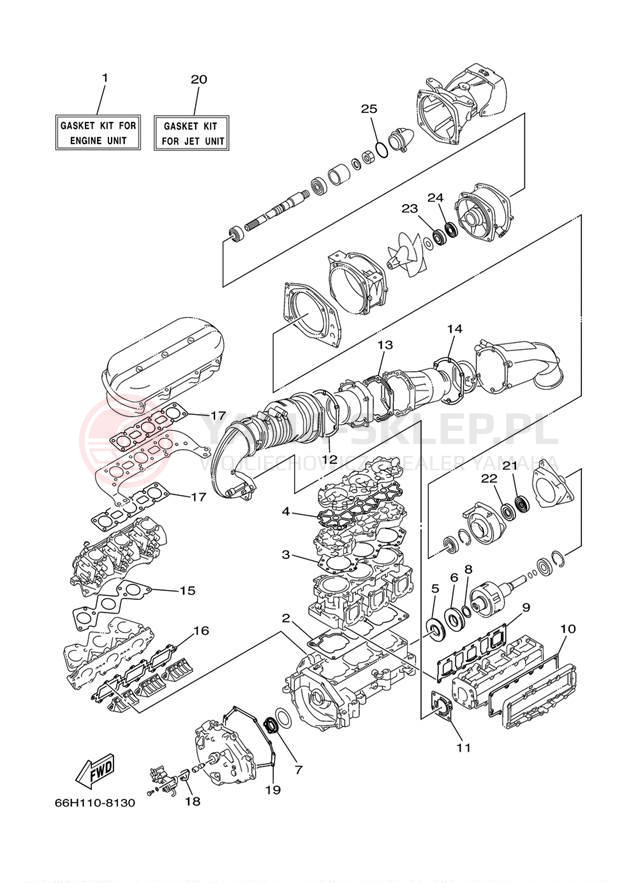 Schemat "Zestaw naprawczy" do Yamaha LS2000 LST1200Z