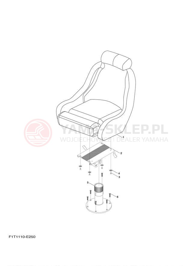 Schemat "SWIVEL SEAT" do Yamaha 212SS FAT1100CLJ