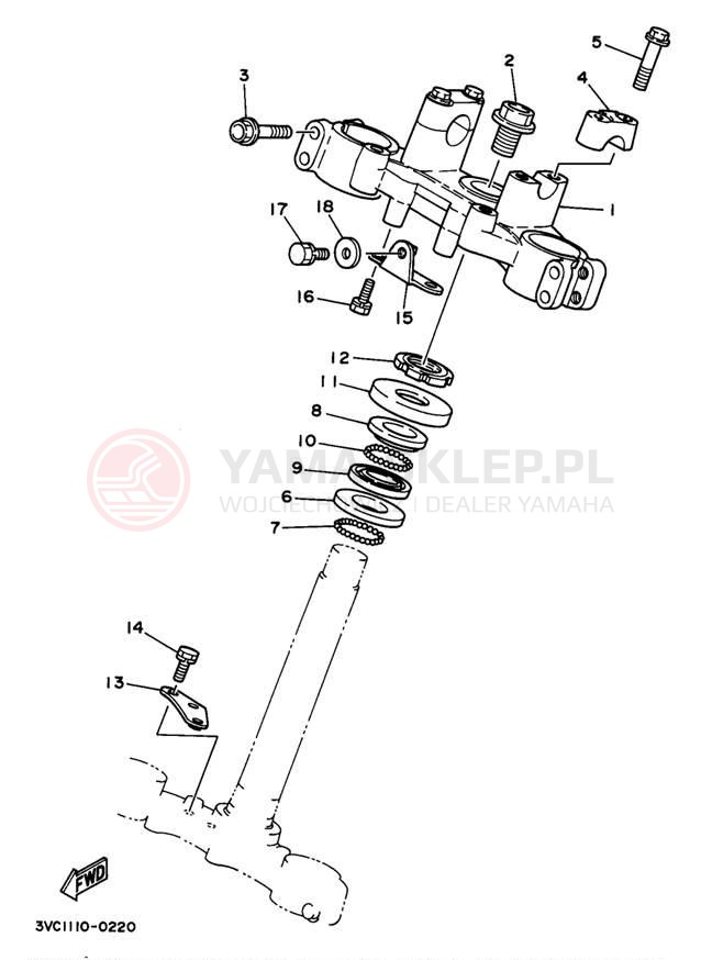 Schemat "Półki zawieszenia" do Yamaha RT180J