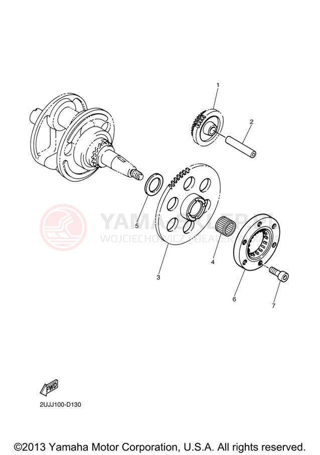 Schemat "rozrusznik" do Yamaha V STAR 250 XV250XR/XV250XCR