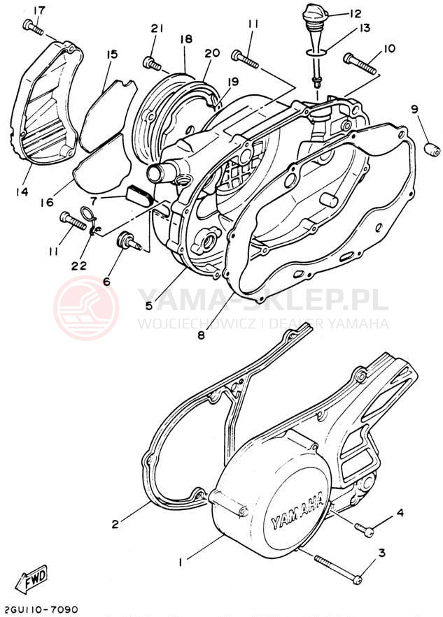 Schemat "Pokrywa silnika" do Yamaha BANSHEE YFZ350F_MN
