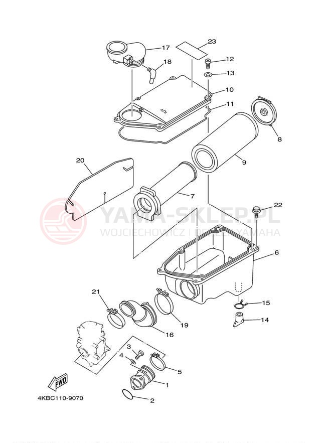 Schemat "Wtrysk paliwa" do Yamaha WOLVERINE 4WD YFM350FXR