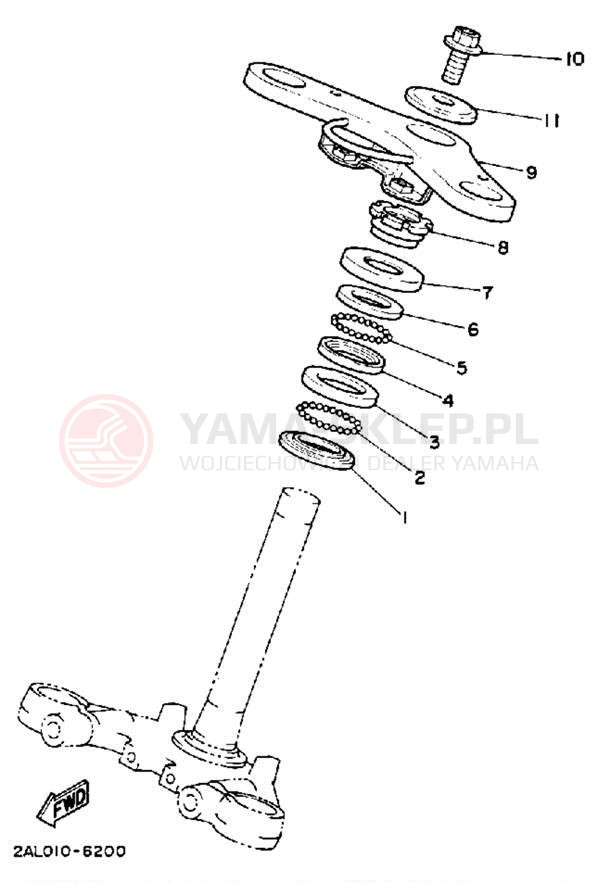 Schemat "Półki zawieszenia" do Yamaha YSR50A