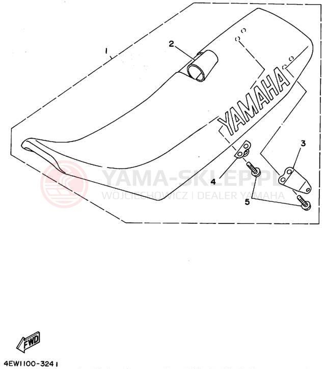 Schemat "siedzenie" do Yamaha YZ125F1
