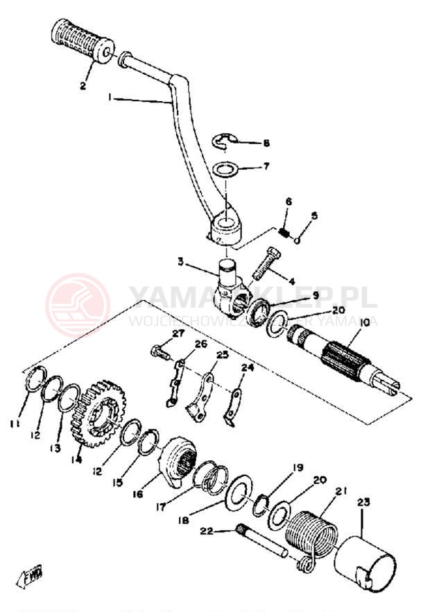 Schemat "rozrusznik" do Yamaha YZ250D