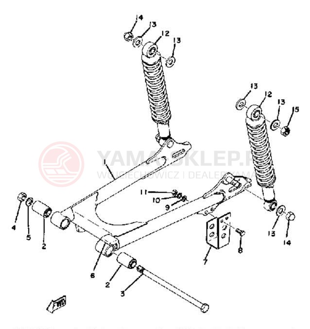 Schemat "wahacz" do Yamaha YZ80C