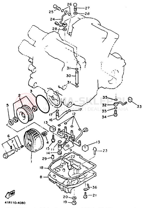Schemat "Filtr oleju" do Yamaha XVZ12L/XVZ12KC2