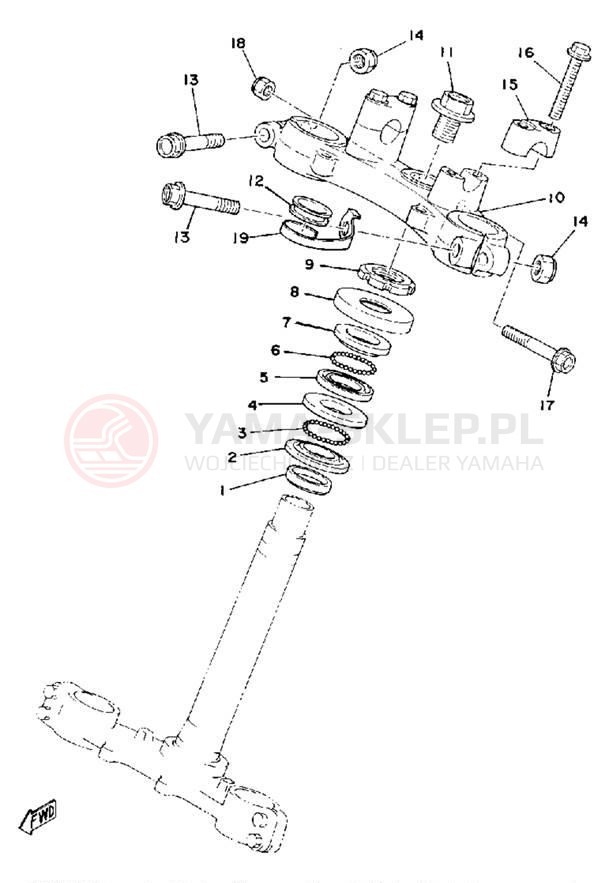 Schemat "Półki zawieszenia" do Yamaha MX175F