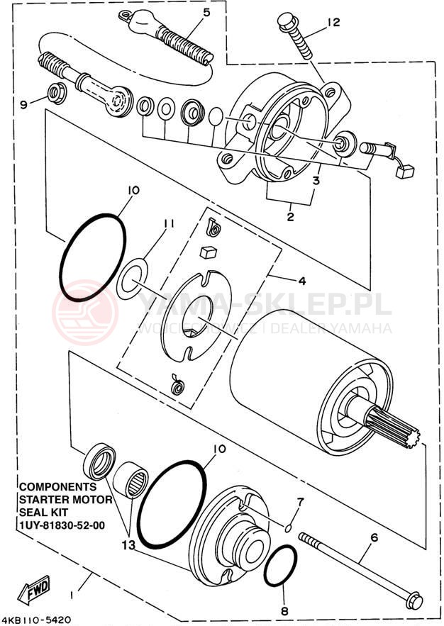 Schemat "rozrusznik" do Yamaha YFM35FXG_M