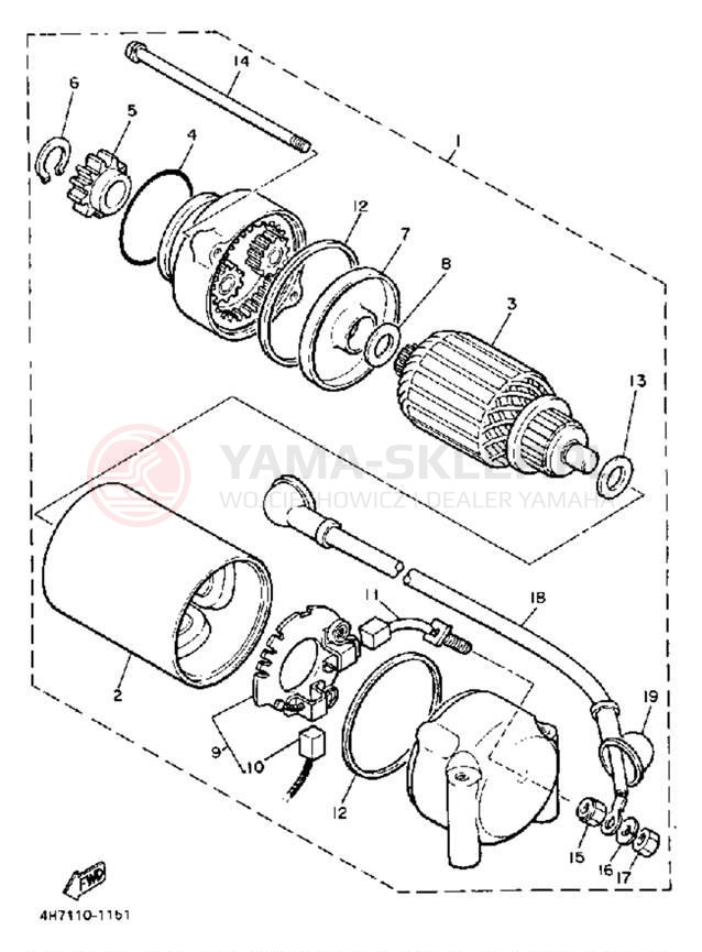 Schemat "rozrusznik" do Yamaha XJ650RJ