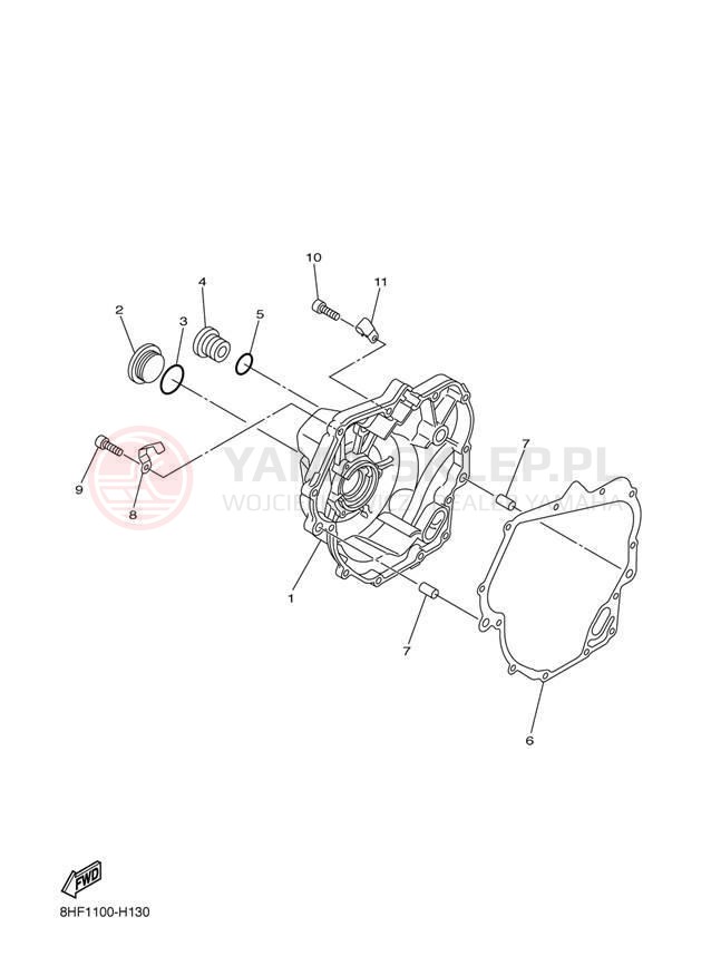 Schemat "Pokrywa silnika" do Yamaha RS VECTOR RS90PER/RS90PEL