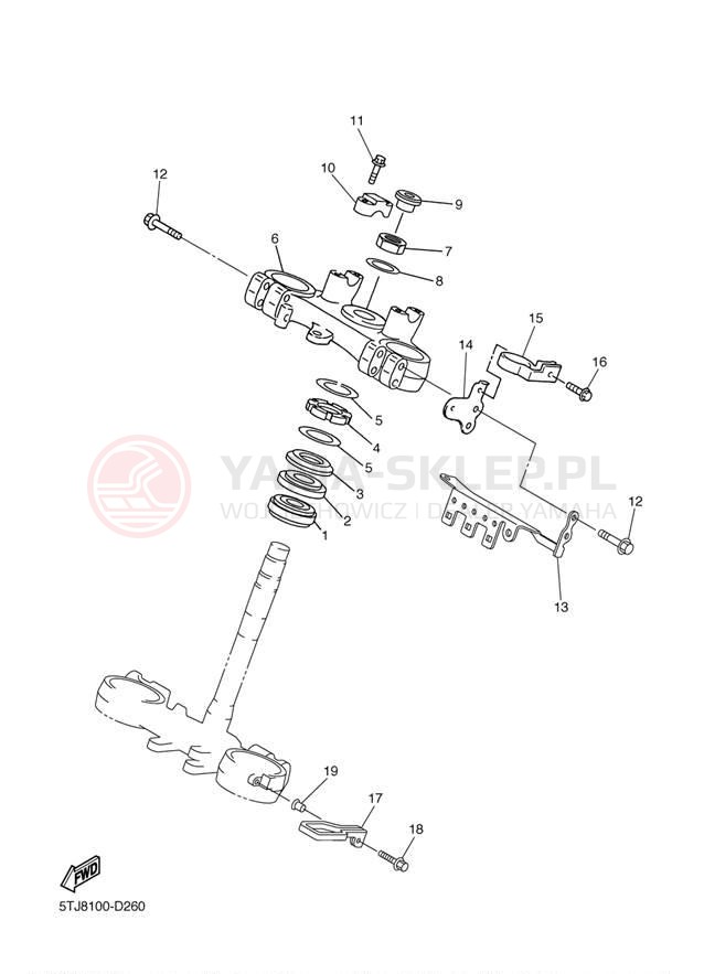 Schemat "Półki zawieszenia" do Yamaha WR250F WR250FT