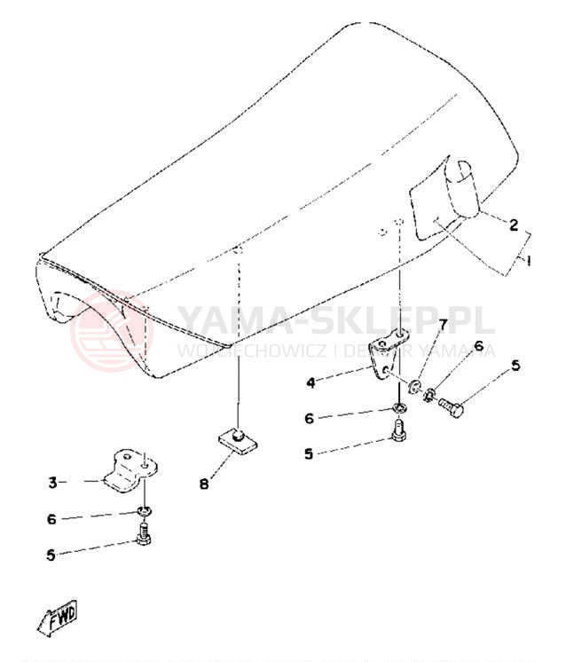 Schemat "siedzenie" do Yamaha MX125C
