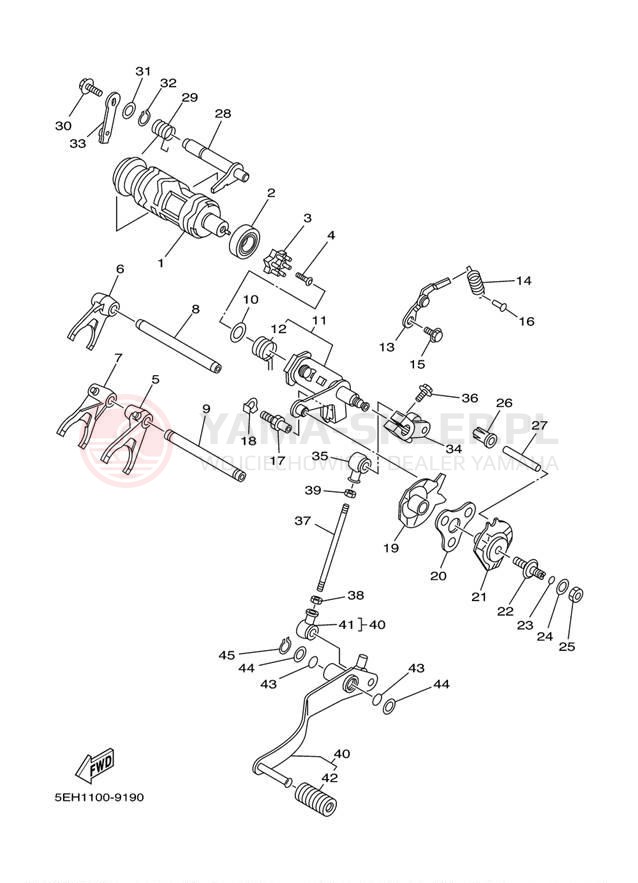 Schemat "Wodziki, automat" do Yamaha BIG BEAR 400 4X4 YFM40FS