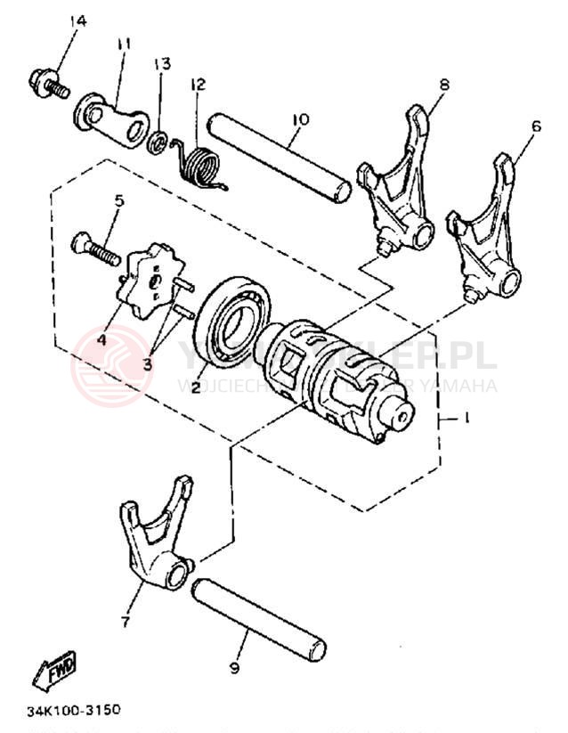 Schemat "Wodziki, automat" do Yamaha TT600L