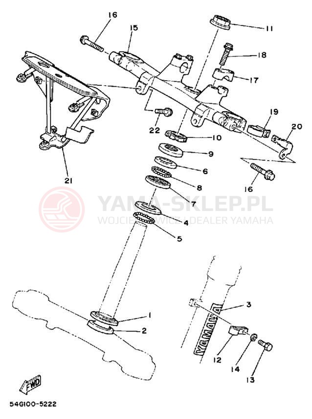 Schemat "Półki zawieszenia" do Yamaha BIG WHEEL ELEC START BW200ES