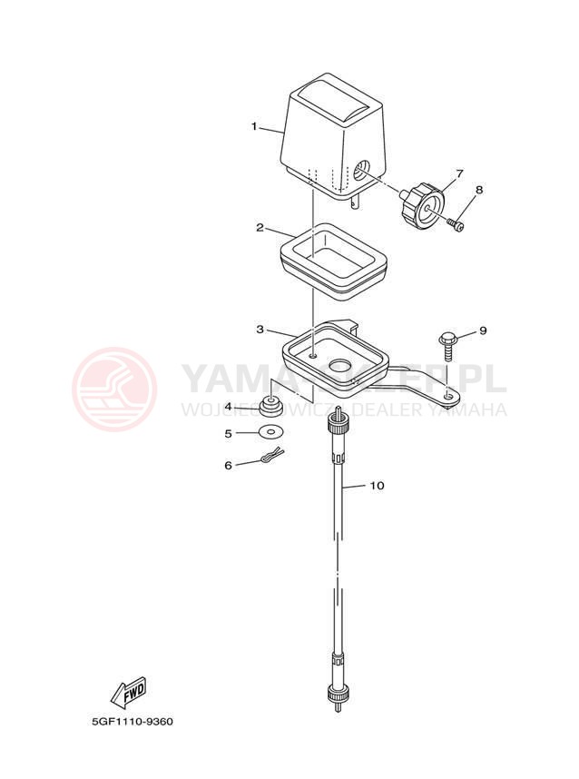Schemat "licznik" do Yamaha TT-R250 TTR250T/TTR250TC