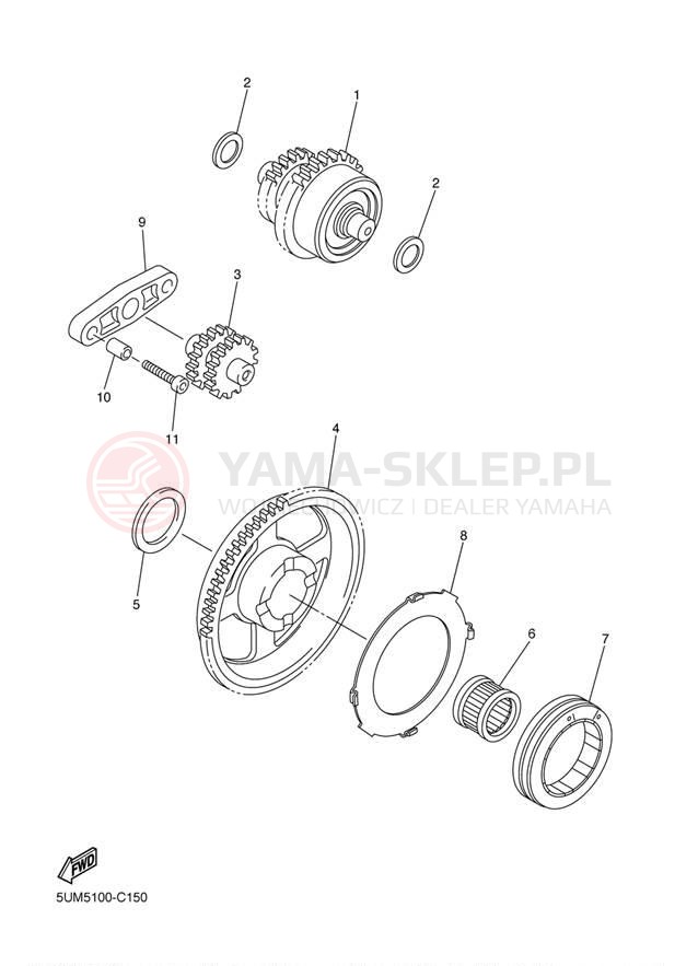 Schemat "rozrusznik" do Yamaha WR250F WR250FS