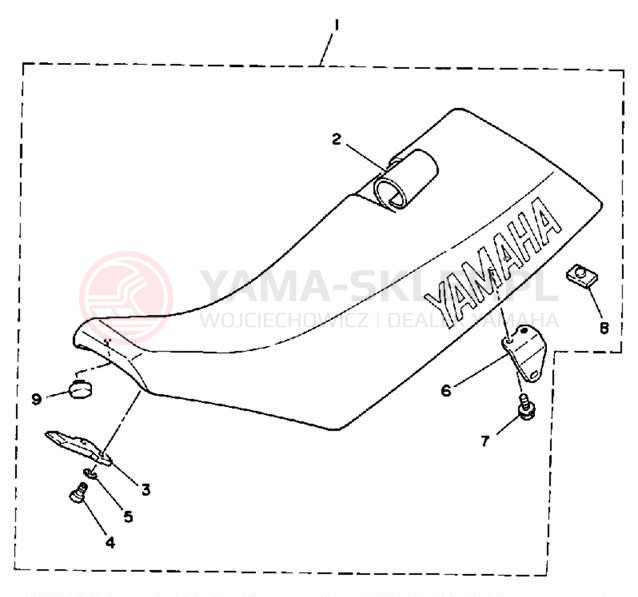 Schemat "siedzenie" do Yamaha WR500ZD
