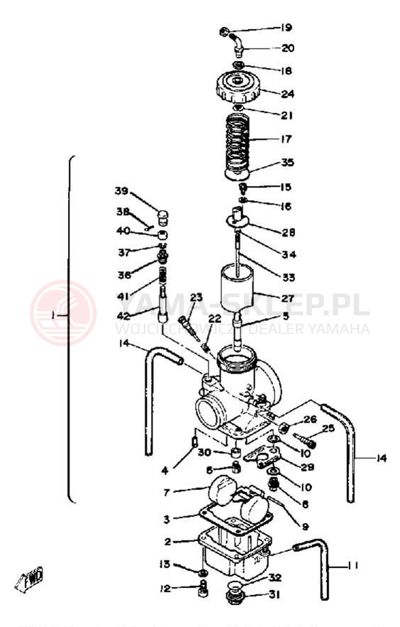 Schemat "Gaźnik" do Yamaha YZ465H