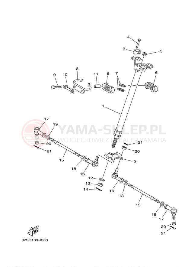 Schemat "Półki zawieszenia" do Yamaha GRIZZLY 350 2WD YFM35GZGR