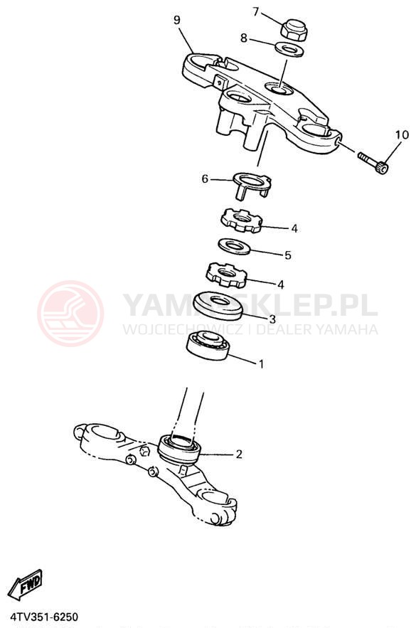 Schemat "Półki zawieszenia" do Yamaha YZF600RK/YZF600RKC