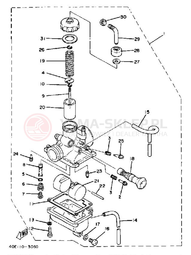 Schemat "Gaźnik" do Yamaha RX50K
