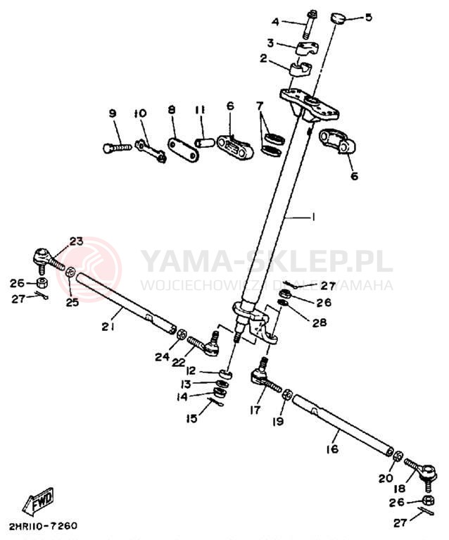 Schemat "Półki zawieszenia" do Yamaha BIG BEAR 4WD YFM350FWT
