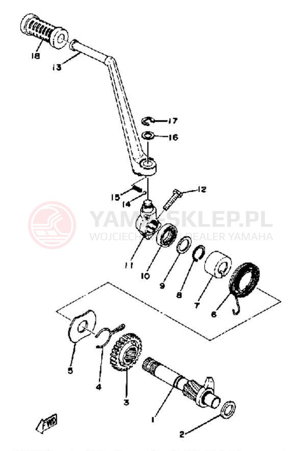 Schemat "kopniak" do Yamaha XS360C
