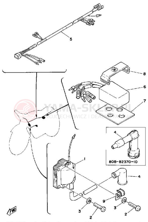 Schemat "układ elektryczny" do Yamaha IT250F