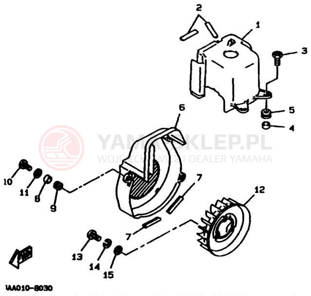 Schemat "Obudowa wentylatora" do Yamaha ZUMA II CW50K