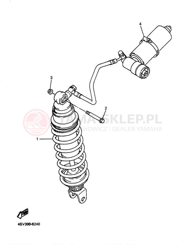 Schemat "zawieszenie tył" do Yamaha YZF1000RJC/YZF1000RJ