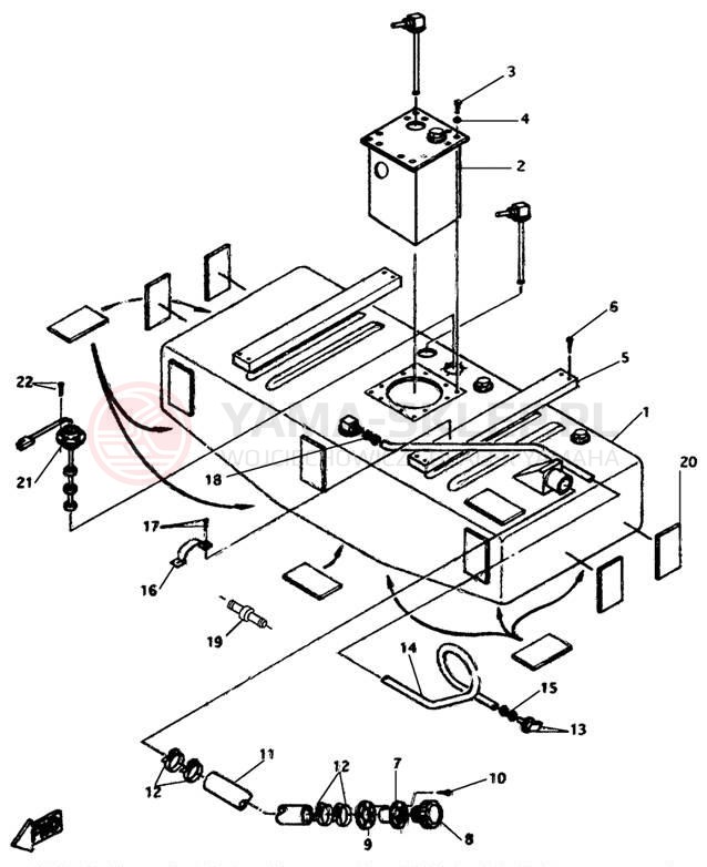 Schemat "zbiornik paliwa" do Yamaha EXCITER SINGLE EXS1200W