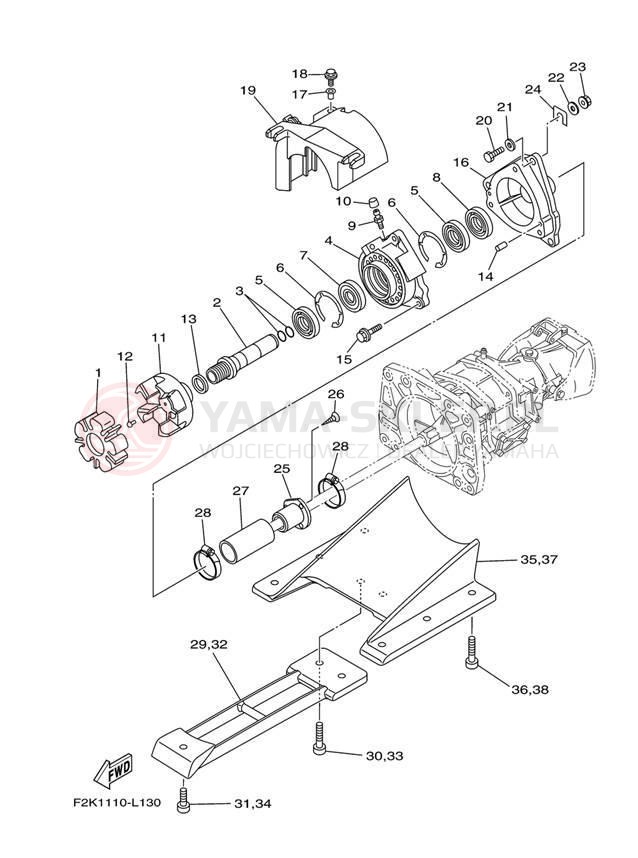 Schemat "JET UNIT" do Yamaha SX210 LAT1100BM