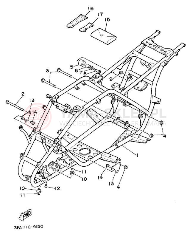 Schemat "rama" do Yamaha YFA1D