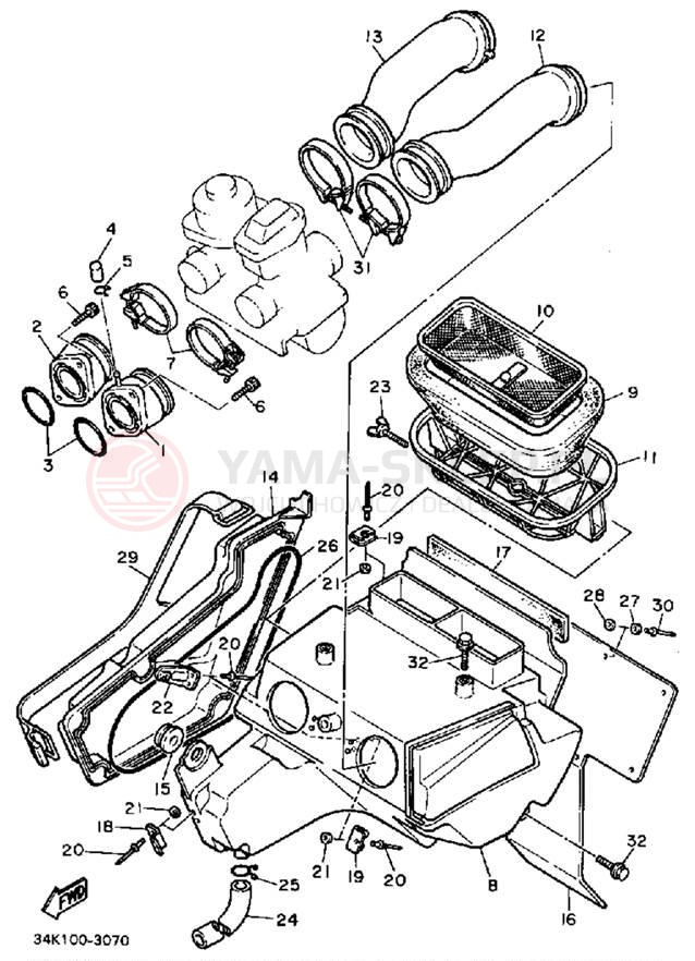 Schemat "Wtrysk paliwa" do Yamaha TT600L