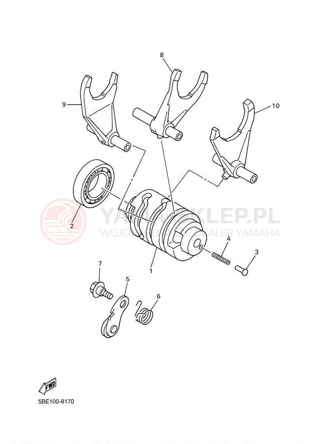Schemat "Wodziki, automat" do Yamaha YZ426F YZ426FM