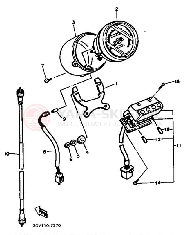 Schemat "licznik" do Yamaha VIRAGO 535 XV535TC/XV535T