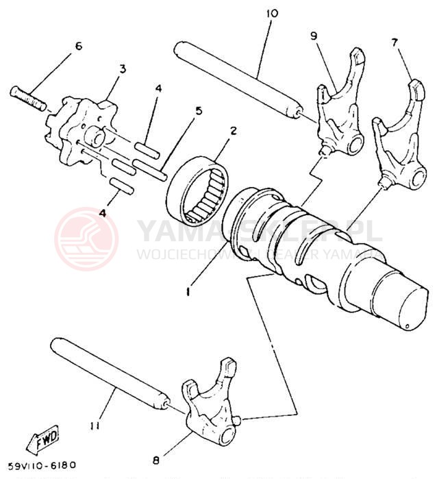 Schemat "Wodziki, automat" do Yamaha MOTO-4 YFM225S