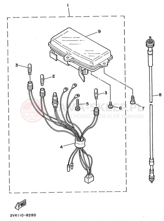 Schemat "licznik" do Yamaha JOG CY50G