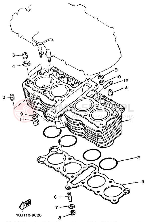 Schemat "cylinder" do Yamaha RADIAN YX600S/YX600SC
