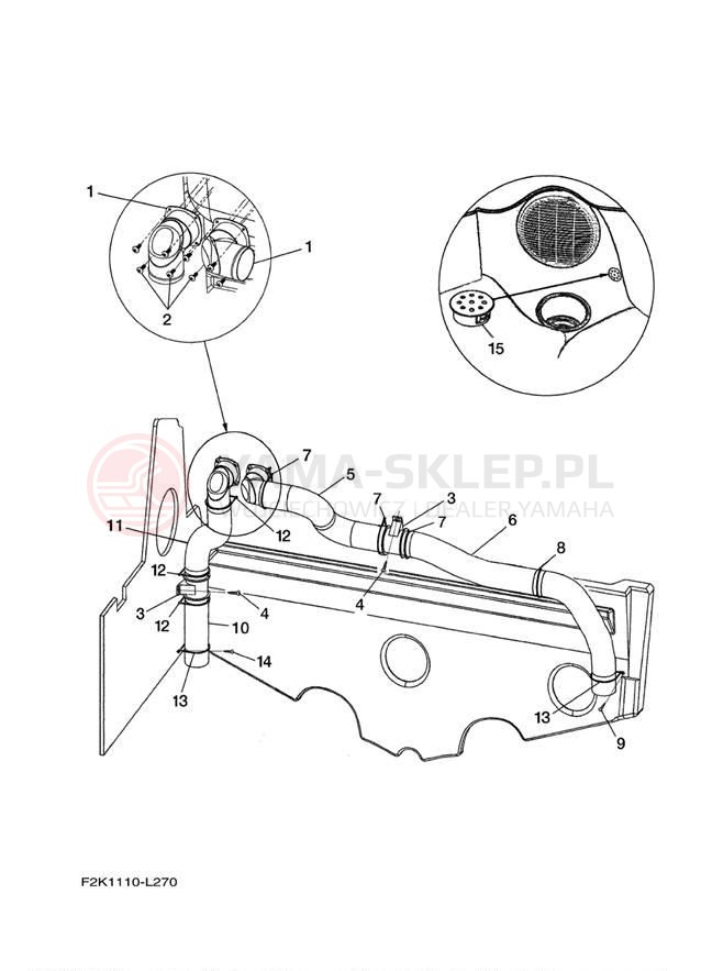 Schemat "odpowietrzenie" do Yamaha AR210 LAT1100AM