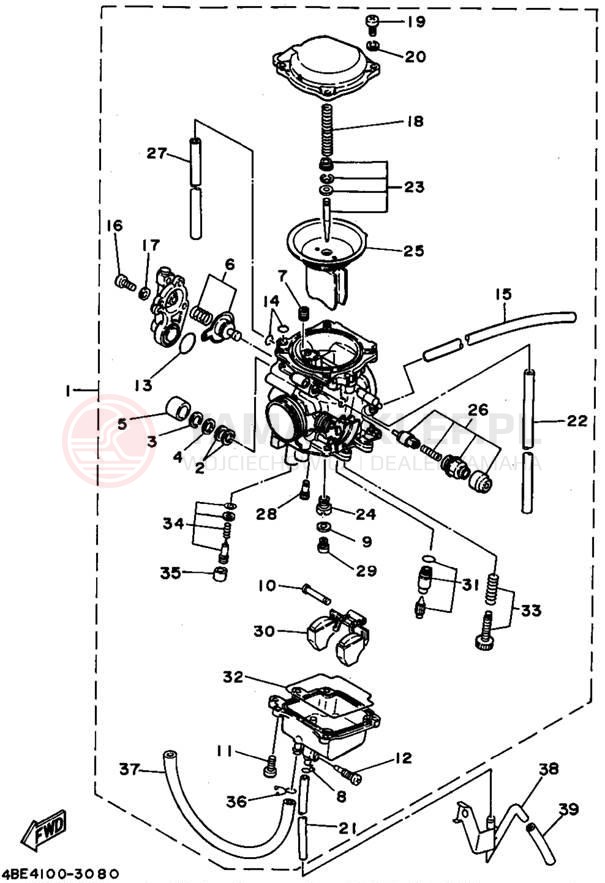 Schemat "Gaźnik" do Yamaha SEROW XT225G/XT225GC